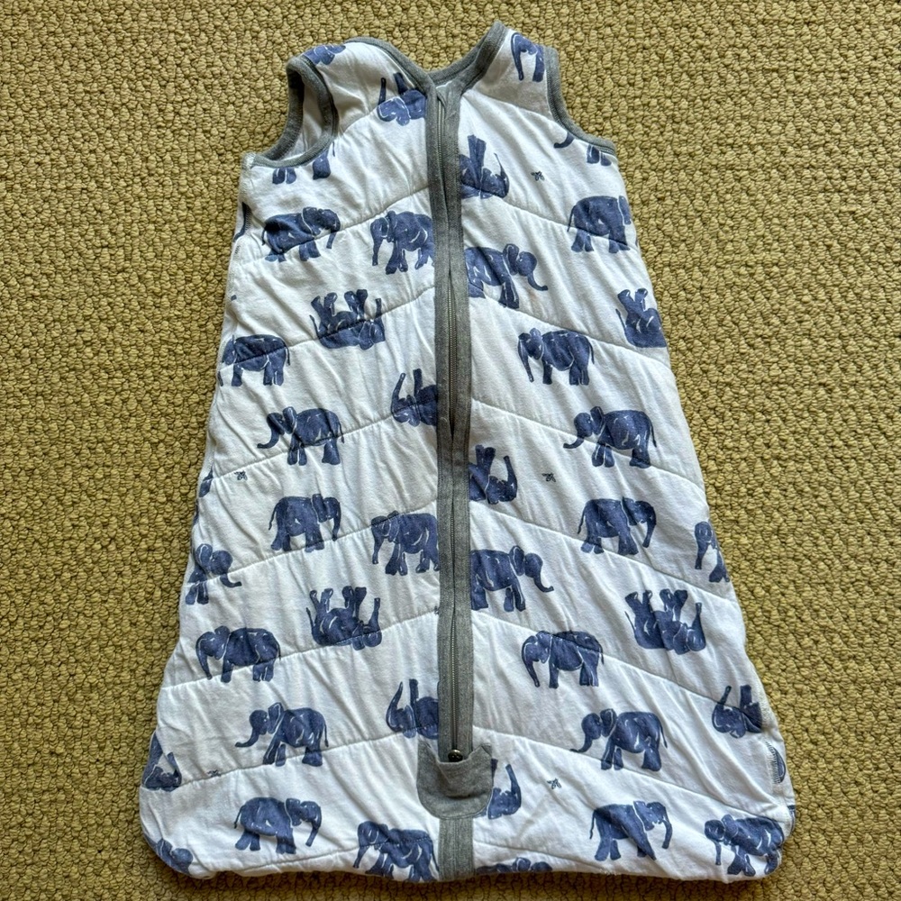 Burt’s Bees “bee keeper” sleep sack with elephants